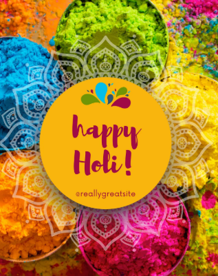 Happy Holi Templates Generator